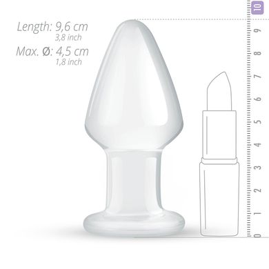 Скляна анальна пробка Gildo Glass Buttplug No. 25 (діаметр 4,5 см) зображення