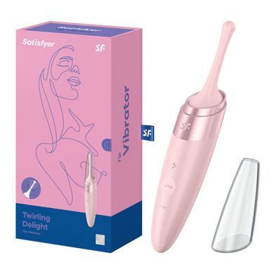 Кліторальний вібратор із кришкою Satisfyer Twirling Delight Rose зображення
