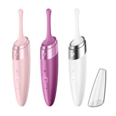 Кліторальний вібратор із кришкою Satisfyer Twirling Delight Rose зображення