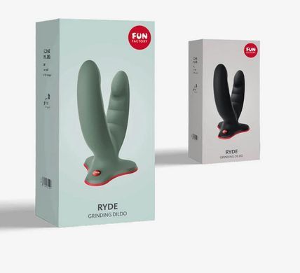 Двойной фаллоимитатор на присоске Fun Factory RYDE wild olive (диаметр 3,8 см) картинка