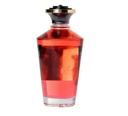 Олія зігріваюча їстівна Shunga APHRODISIAC WARMING OIL Sparkling Strawberry Wine (Полуниця) 100 мл зображення