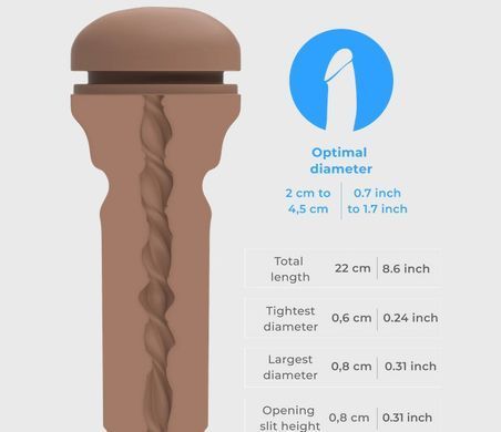 Мастурбатор-попа Kiiroo Feel Stroker Butt Extra Tight Mid Brown для секс-машини Kiiroo Keon зображення