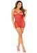 Рубашка с завязками на шее Leg Avenue Mini Heart Trimmmed Net Chemise One Size, Red картинка 6