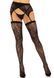 Мереживні панчохи з поясом Leg Avenue Leg Avenue Lace thigh highs & garterbelt Black One Size картинка 1