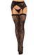 Мереживні панчохи з поясом Leg Avenue Leg Avenue Lace thigh highs & garterbelt Black One Size картинка 3