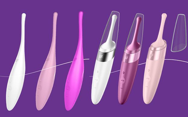 Кліторальний вібратор із кришкою Satisfyer Twirling Delight Rose зображення