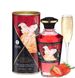 Масло согревающее съедобное Shunga APHRODISIAC WARMING OIL Sparkling Strawberry Wine (Клубника) 100 мл картинка 1
