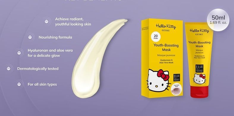 Омолоджуюча маска GESKE Youth Boosting Mask by Hello Kitty Oval (50 мл + 20 серветок) зображення