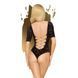 Боді з імітацією шнурівки на спині та декольте Penthouse Salute me Black, розмір XL картинка 2