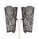Мереживні наручники та нашийник з ланцюжками Rosy Gold Lace Cuffs and Collar Black картинка 5