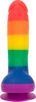 Радужный фаллоимитатор ADDICTION JUSTIN - 8" - RAINBOW (диаметр 4,5 см, длина 20,3 см) картинка