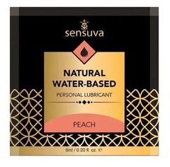 Пробник лубриканта на водній основі їстівного Sensuva Natural Water-Based Peach, персик (6 мл) зображення