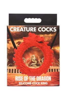Эрекционное кольцо Creature Cocks Rise of the Dragon Silicone Penis Ring Red картинка