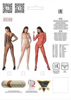 Бодістокінг - комбінезон у велику сітку Passion BS068, чорний зображення