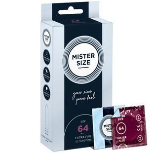 Презервативы тонкие Mister Size pure feel, размер 64 (10 шт) картинка