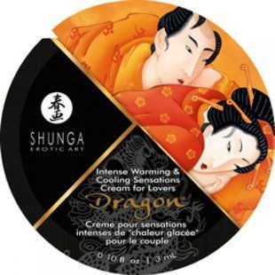Пробник стимулюючого крему для пар з ефектом "Лід і полум'я" Shunga SHUNGA Dragon Cream (3 мл) зображення