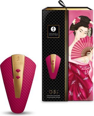 Кліторальний вібратор Shunga Obi Intimate Massager Raspberry зображення