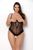 Сексуальне боді з відкритими грудьми Passion Exclusive NORTH BODY black, розмір 4XL/5XL зображення