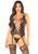 Еротичний комплект: бодістокінг + трусики Leg Avenue Cami Garter with Stockings and String One Size, Black картинка