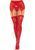 Мереживні панчохи з поясом Leg Avenue Leg Avenue Lace thigh highs & garterbelt Red One Size зображення