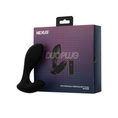 Анальная пробка с вибрацией и пультом ДУ Nexus DUO Plug Medium (ширина 4 см) картинка