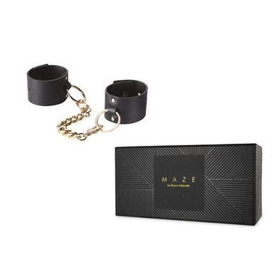 Наручники Bijoux Indiscrets MAZE - Wide Cuffs Black зображення