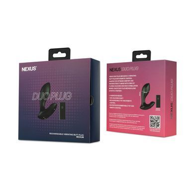 Анальная пробка с вибрацией и пультом ДУ Nexus DUO Plug Medium (ширина 4 см) картинка