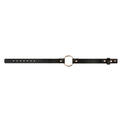 Кожаный чокер с кольцом Rosy Gold Choker Black картинка