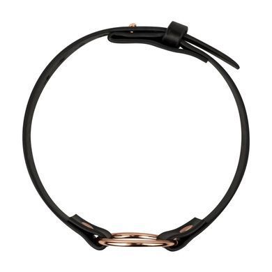 Кожаный чокер с кольцом Rosy Gold Choker Black картинка
