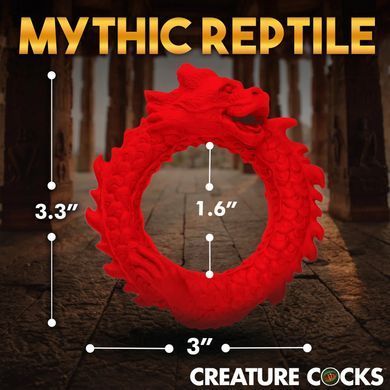 Эрекционное кольцо Creature Cocks Rise of the Dragon Silicone Penis Ring Red картинка