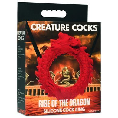 Эрекционное кольцо Creature Cocks Rise of the Dragon Silicone Penis Ring Red картинка