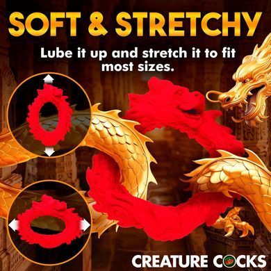 Эрекционное кольцо Creature Cocks Rise of the Dragon Silicone Penis Ring Red картинка