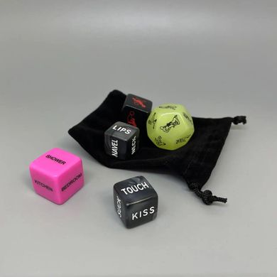 Набор игровых кубиков Wooomy Ooo 5 Dice Set (EN): места и позы для секса, интимные действия и части тела картинка