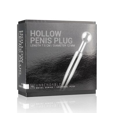 Полый уретральный стимулятор Sinner Gear Unbendable Hollow Penis Plug (длина 7,5 см, диаметр 1,2 см) картинка