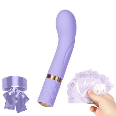 Роскошный вибратор Pillow Talk Special Edition Racy Purple с кристаллом Сваровски (диаметр 2,2 см + маска и игра) картинка