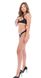 Комплект з екошкіри: відкритий бра зі стрічками, стрінги зі шнурівкою Passion Celine Bikini black, розмір 4XL/5XL картинка 6