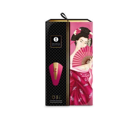 Кліторальний вібратор Shunga Obi Intimate Massager Raspberry зображення