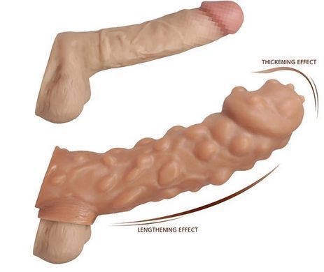 Насадка на член з отвором для мошонки Kokos Cock Sleeve CS 003, розмір M зображення