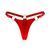 Трусики класичні прозорі з кільцями Feral Feelings String Bikini Red Trasparent зображення
