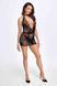 Прозора міні сукня Noir Handmade F313 Mythos mini flocked mesh dress with jewelry rhinestone chain, розмір S картинка 5