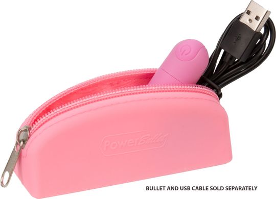Сумка для хранения секс-игрушек PowerBullet Silicone Zippered Bag Pink картинка