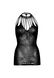 Ажурное короткое платье с открытой спиной Leg Avenue Strappy Lace mini dress OS Black картинка 3