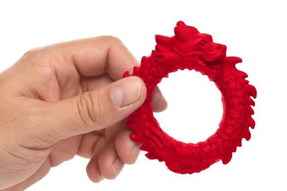 Эрекционное кольцо Creature Cocks Rise of the Dragon Silicone Penis Ring Red картинка