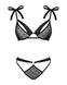 Еротичний комплект: бюст та трусики Obsessive Obsessivia 2-pcs set black, розмір S/M картинка 3