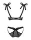 Эротический комплект: бюст и трусики Obsessive Obsessivia 2-pcs set black, размер S/M картинка 4