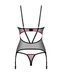 Прозрачный корсет+трусики Obsessive Novenes corset & thong Black, размер XS/S картинка 4