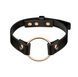 Кожаный чокер с кольцом Rosy Gold Choker Black картинка 1