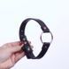 Кожаный чокер с кольцом Rosy Gold Choker Black картинка 9