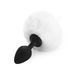 Анальная пробка с белым хвостиком Art of Sex Silicone Bunny Tails Butt plug, размер М (диаметр 3,5 см, силикон) картинка