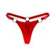 Трусики класичні прозорі з кільцями Feral Feelings String Bikini Red Trasparent картинка 1